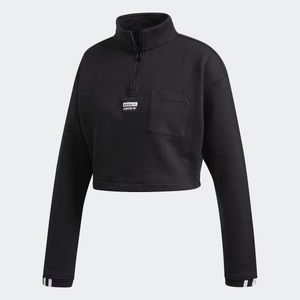 Adidas Cropped Sweatshirt - 2XS Black